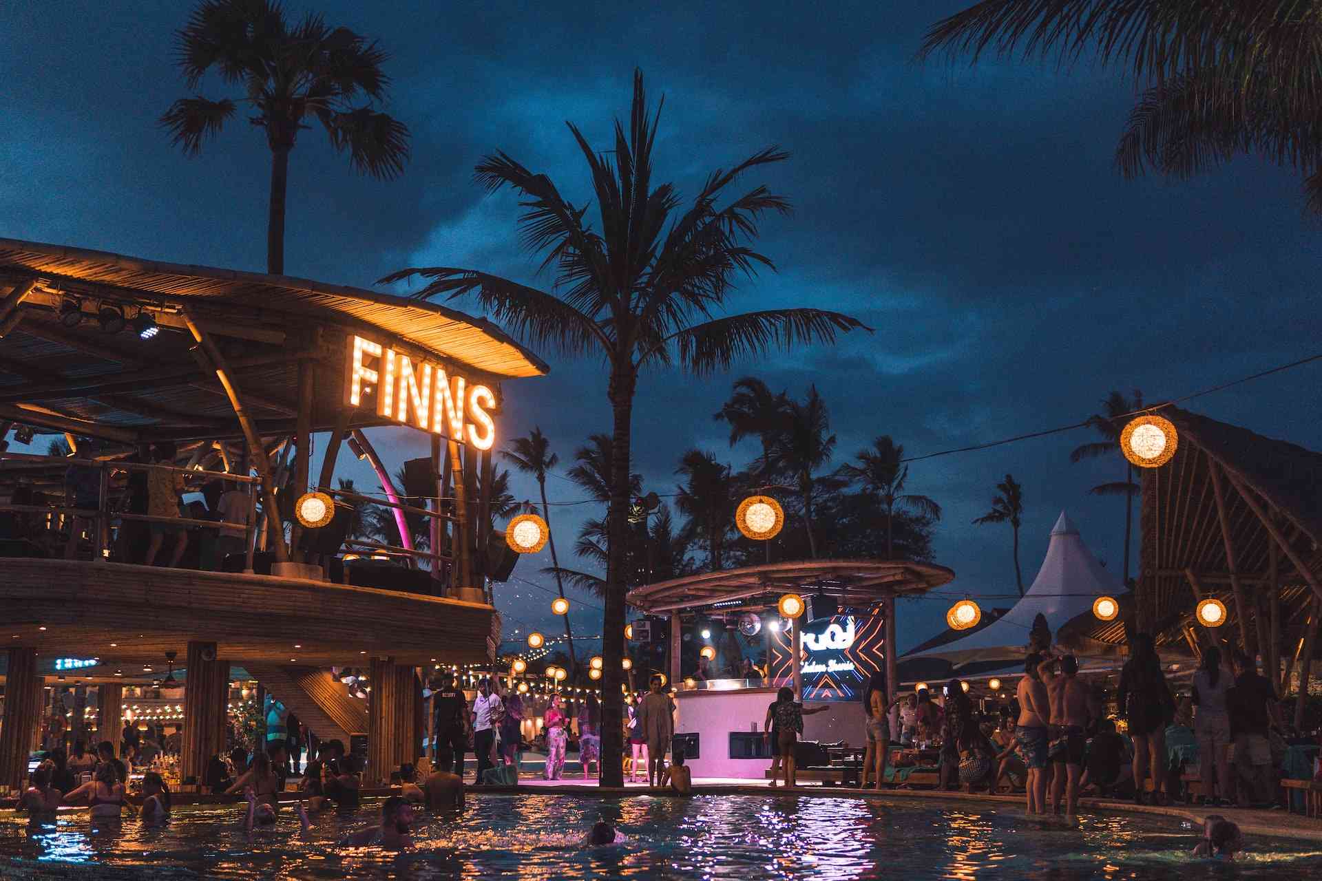 beach bar with a pool